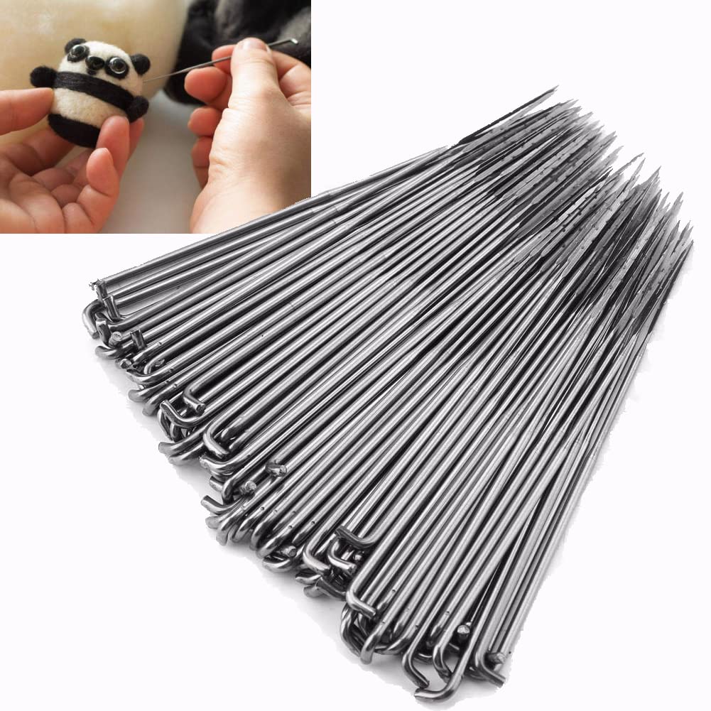 100Pcs Felting Needles Kit for DIY Wool Craft - Professional Needle Felting Tools Set with Storage Case - Perfect for Handmade Stuffed Animals, Ornaments & Fiber Art Projects