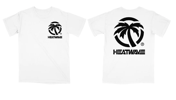 Heat Wave Billboard Graphic T-Shirt - White - Casual Streetwear for Men & Women - Perfect for Concerts, Festivals, and Summer Outings