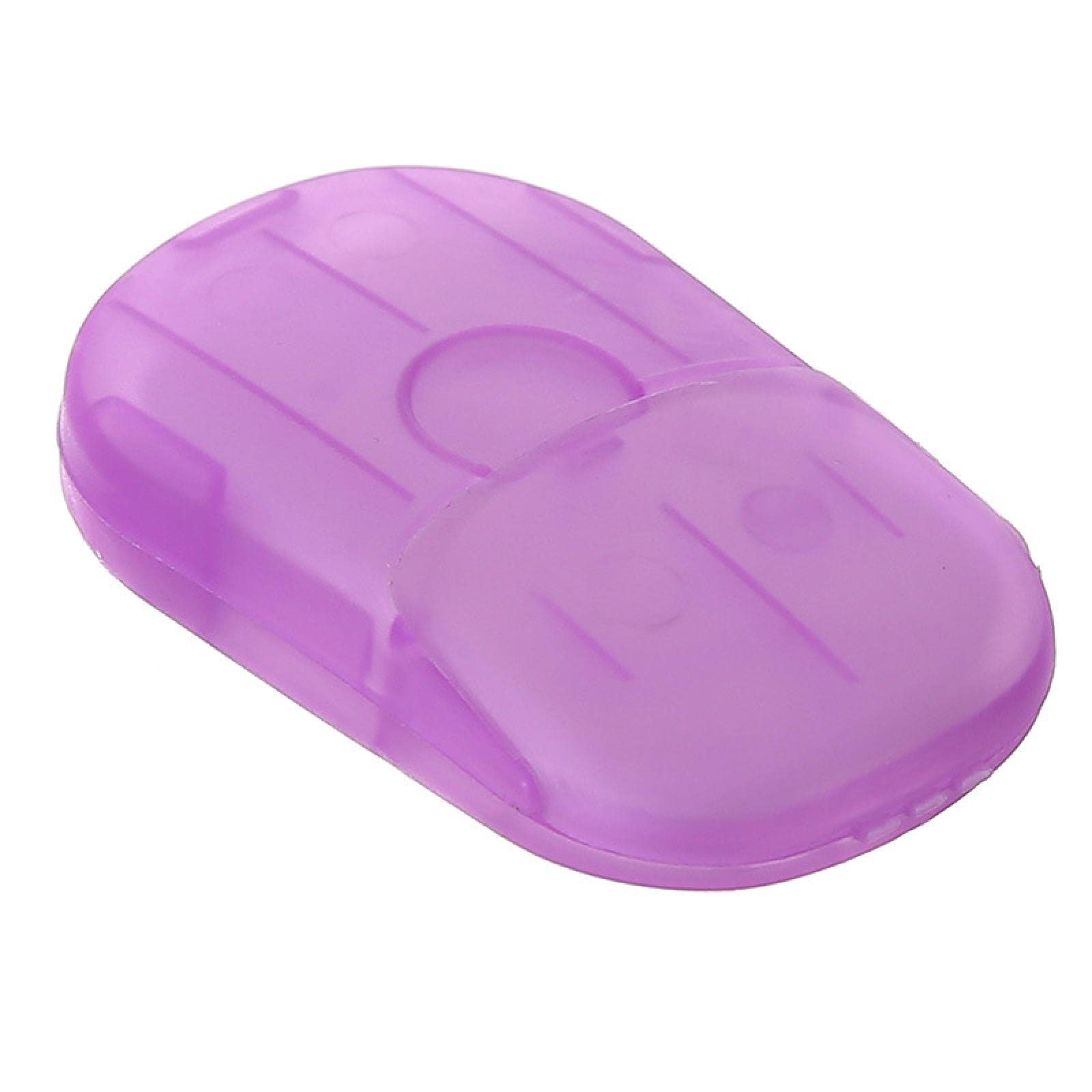 LitCare Travel Disposable Soap Tablets - Portable Hand Washing Soap Sheets for Camping, Hiking & Outdoor Activities (Purple, Mini Boxed Soap Paper)