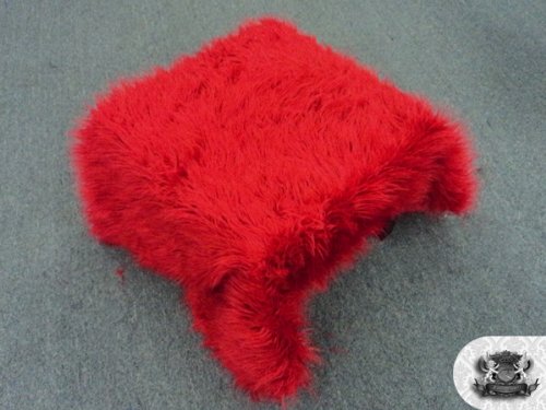 Faux Mongolian Fur Fabric by the Yard - Dark Red | Soft Plush Material for DIY Blankets, Coats & Home Decor