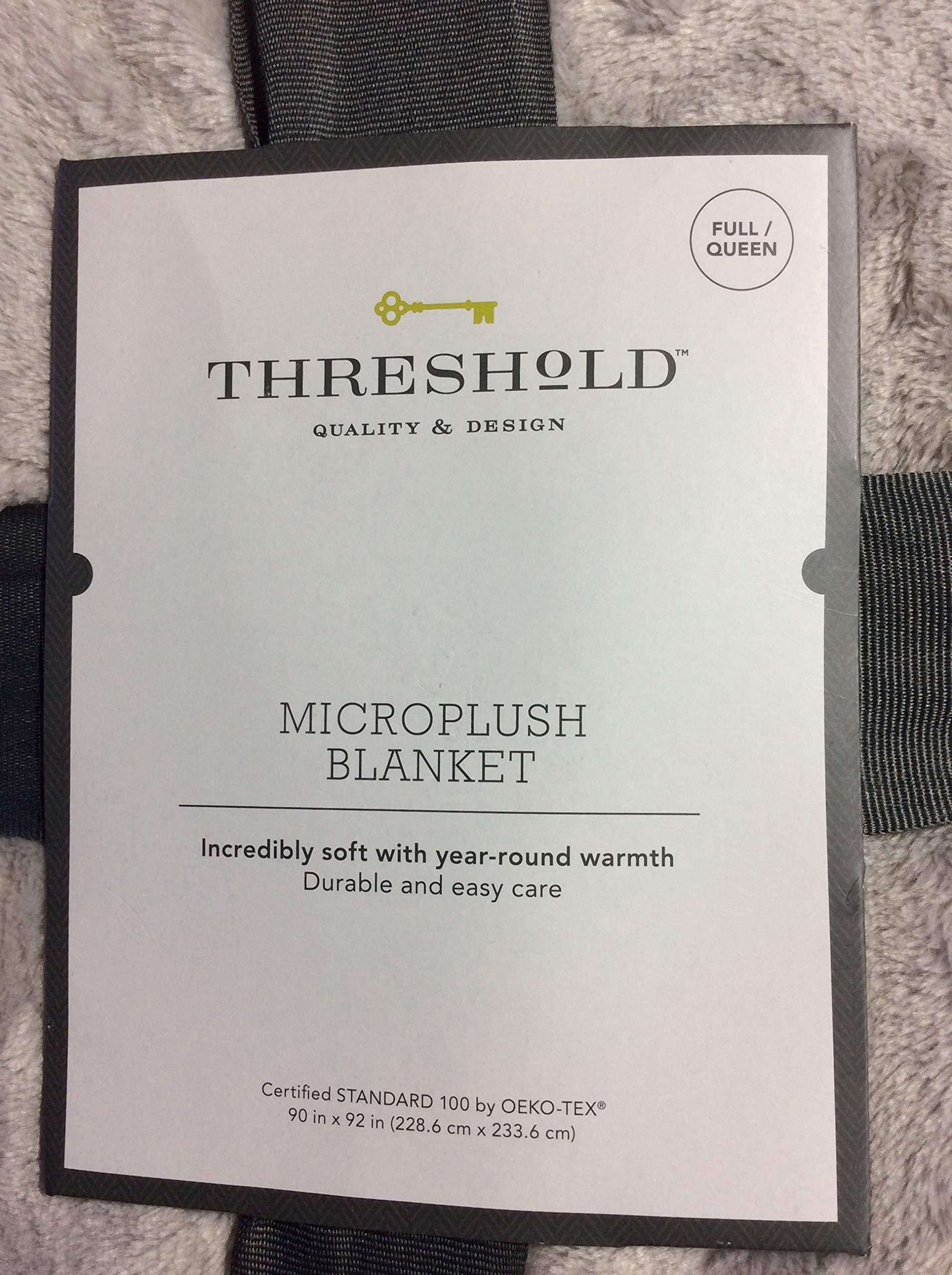 Ultra-Soft Threshold Microplush Blanket - Cozy Fleece Throw for Bed, Couch & Travel - Machine Washable Luxury Blanket for Winter & Gifts