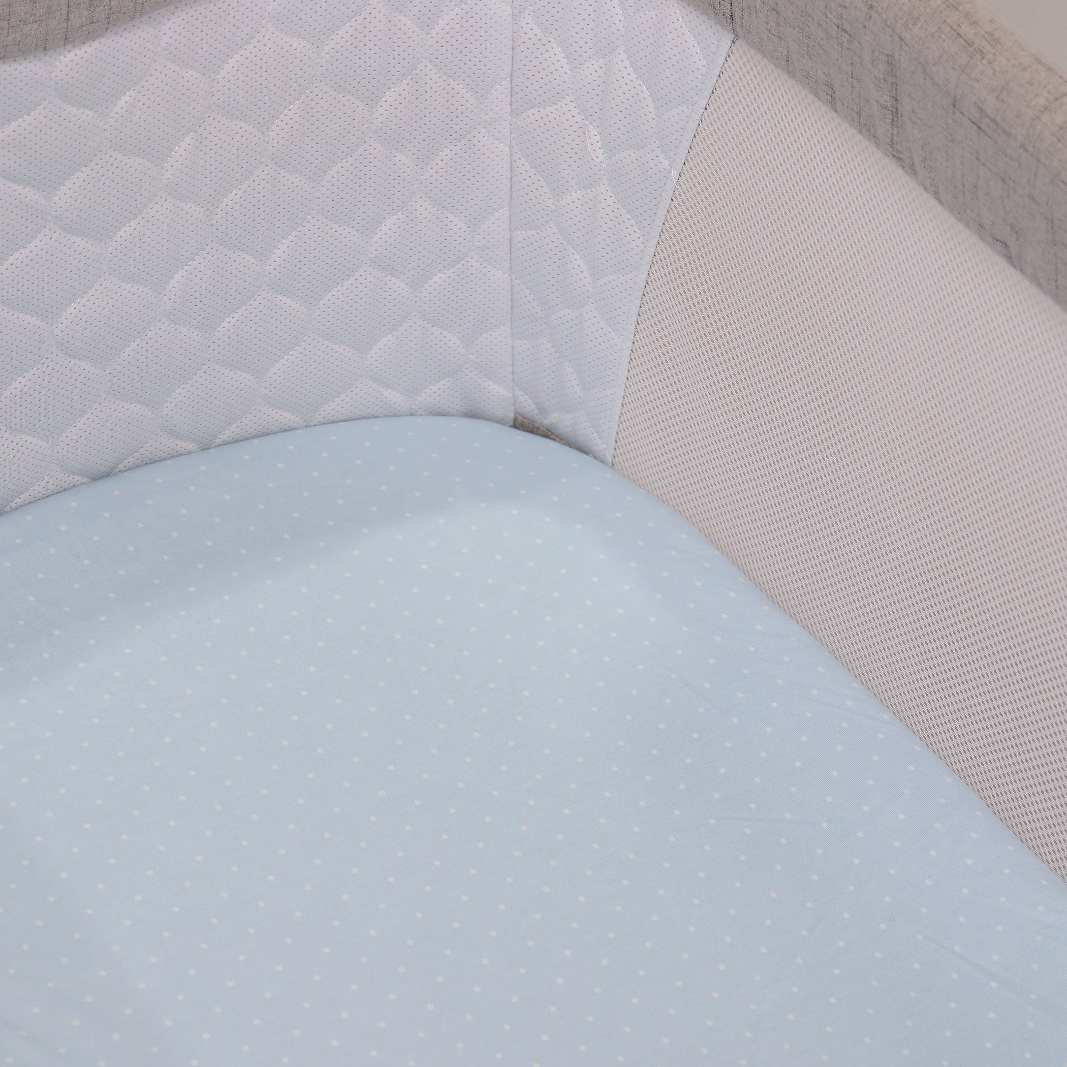 2-Pack Jersey Cotton Co-Sleeper & Bedside Sleeper Fitted Sheets - Blue & Sage - Soft & Breathable for Baby Bassinet & Crib - Perfect for Nursery, Daycare & Travel