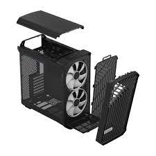 Fractal Design Torrent Compact TG mATX PC Case - Dark Tint Tempered Glass | High Airflow Compact Gaming Case for Home & Office Setup