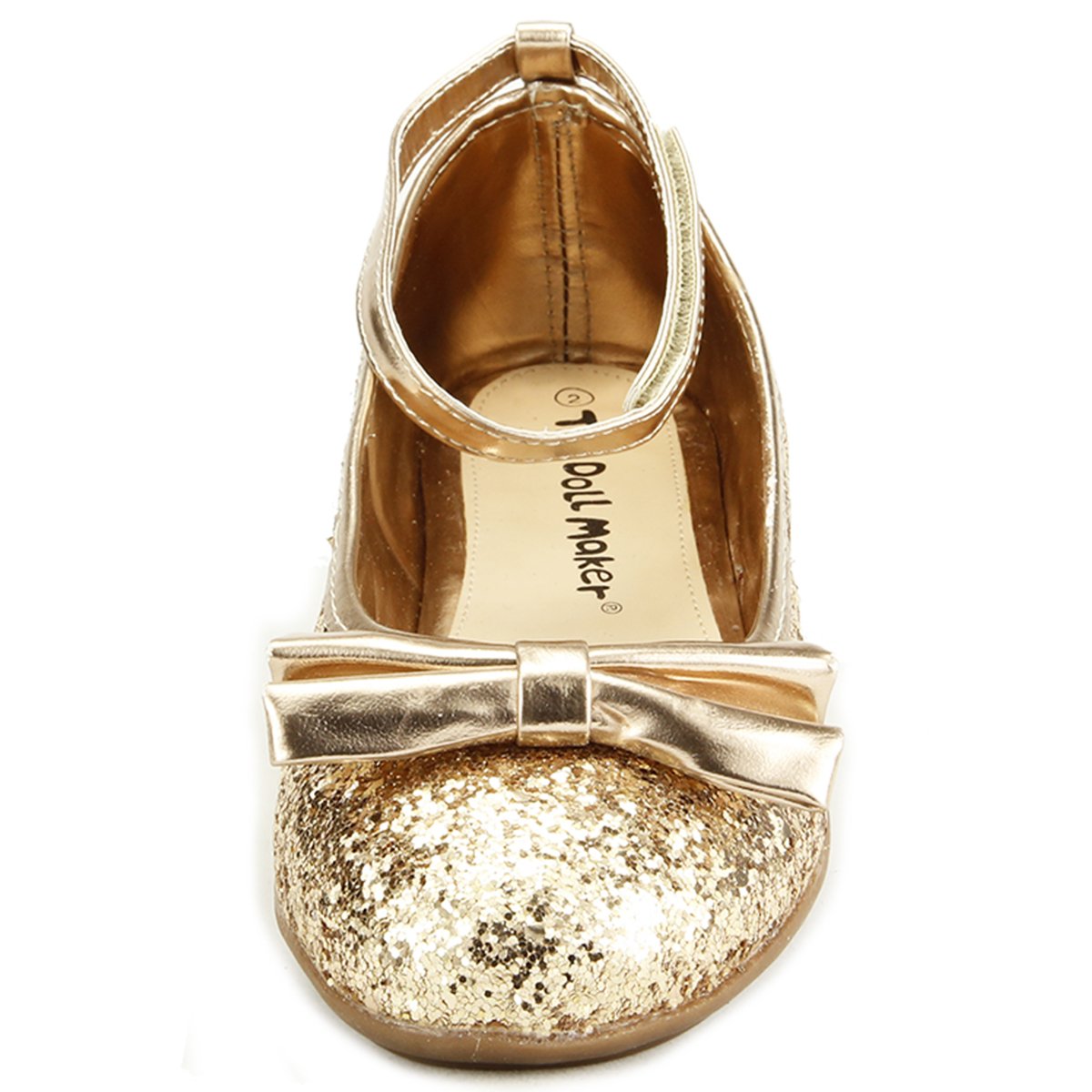 The Doll Maker Glitter Ballet Flats for Women - Sparkly Comfortable Slip-On Shoes for Dance, Party & Everyday Wear