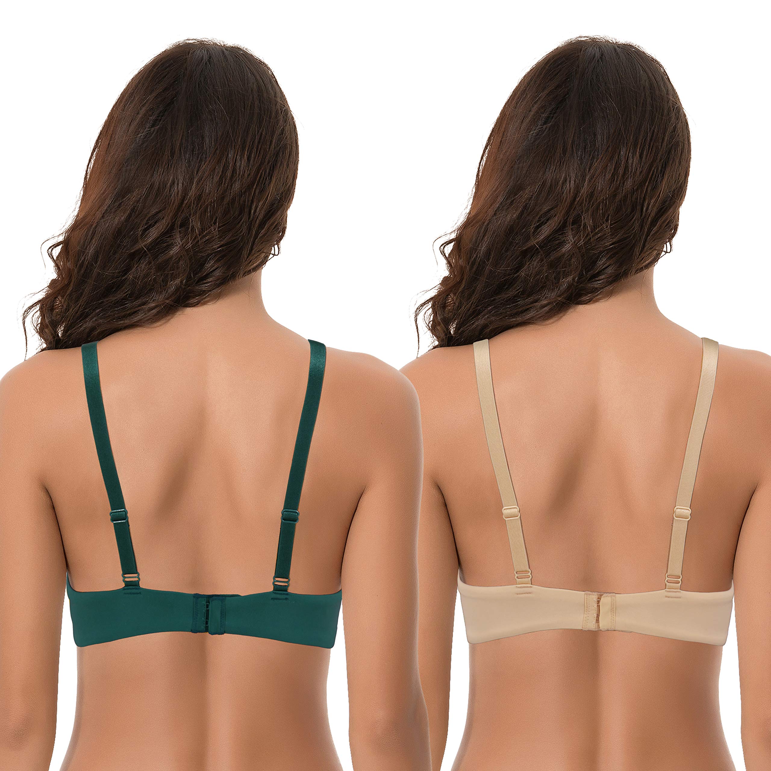 Curve Muse Women's Plus Size Push Up Bra with Underwire & Lace - 1.5 Cup Enhancer for Full Coverage & Lift | Perfect for Date Nights, Special Occasions & Everyday Confidence