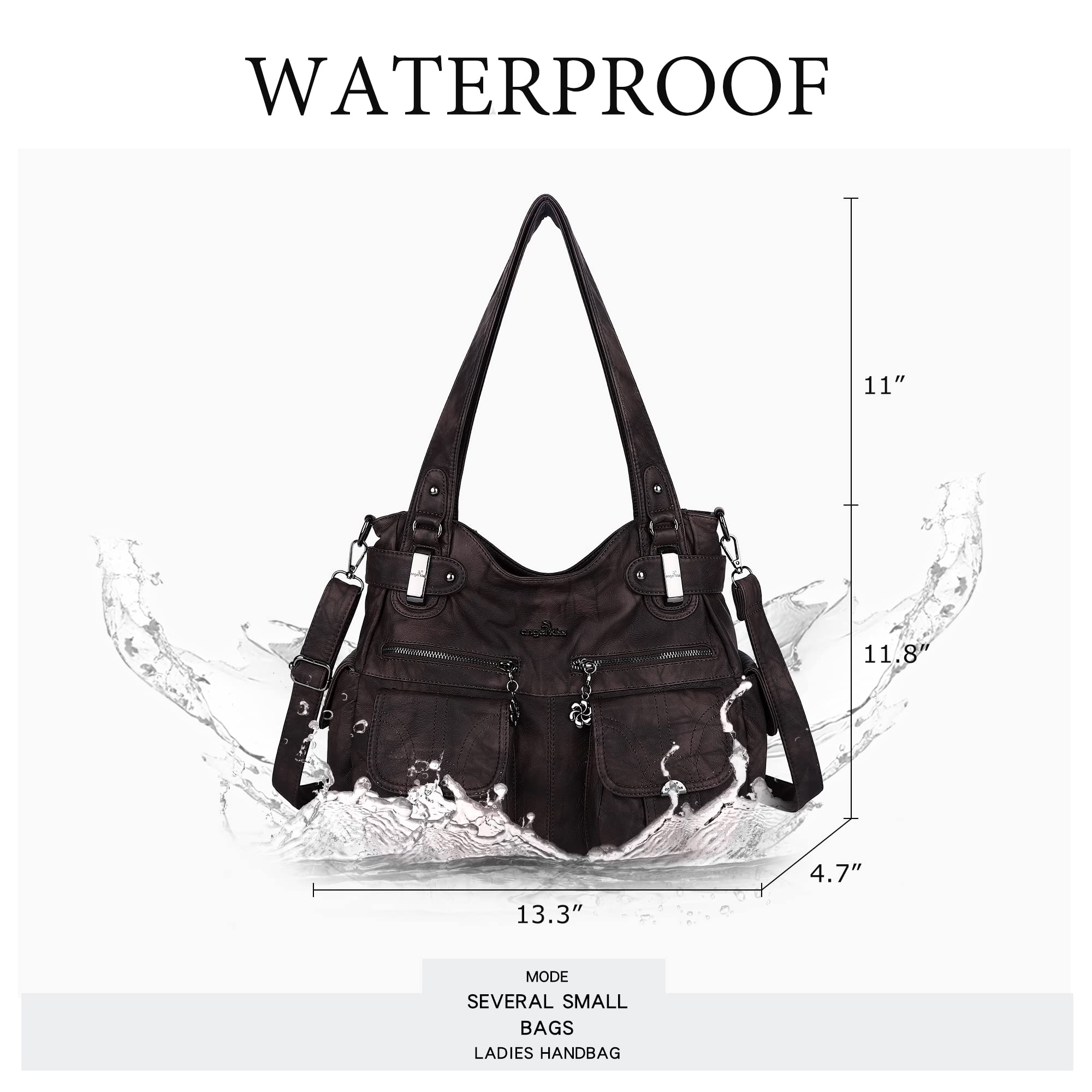 Women's Fashion Washed Leather Handbags - Tote, Shoulder, Top Handle & Satchel Bags for Work, Travel & Everyday Use | Stylish Hobo Purses & Accessories