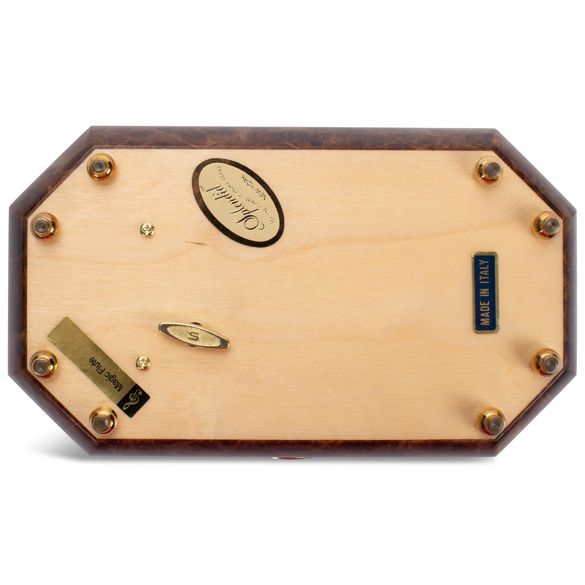 Elegant Matte Italian Inlaid Music Jewelry Box - Customizable Tune Options | Perfect for Gift Giving, Home Decor & Jewelry Storage