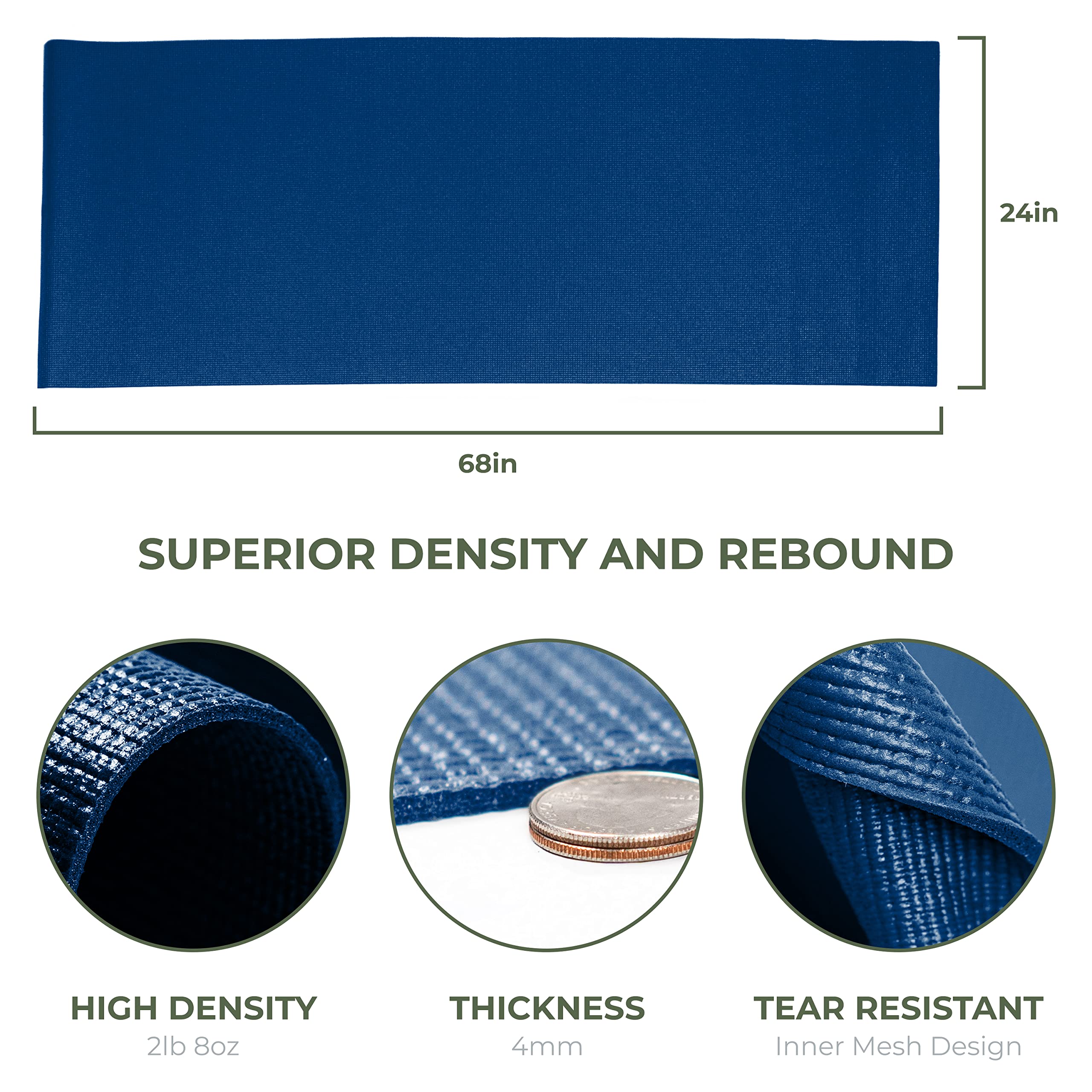Sunshine Yoga 10-Pack Non-Slip Yoga Mats - 68