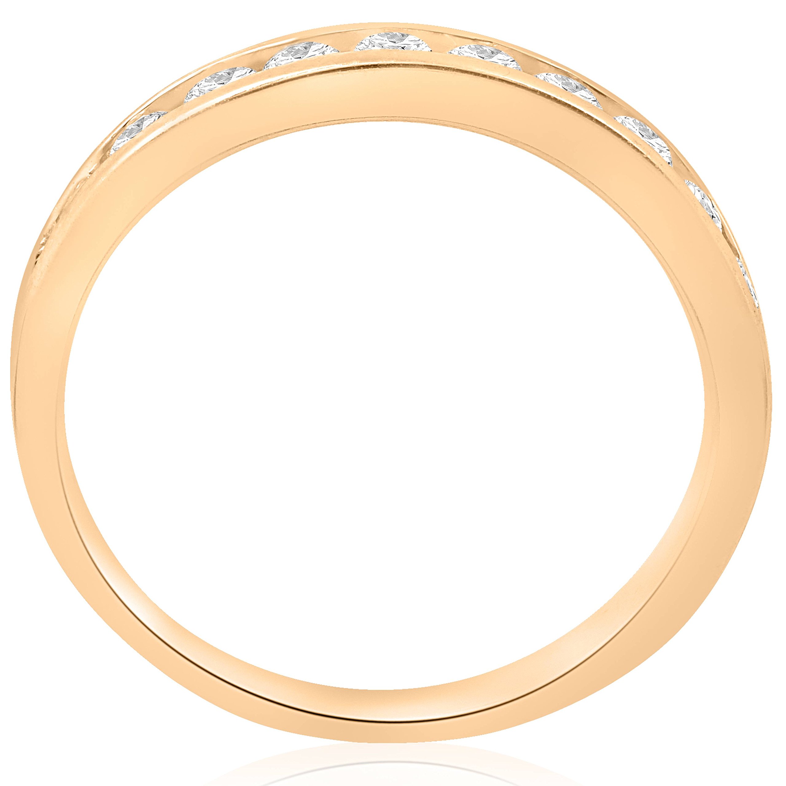 1/2 Carat Diamond Channel Set Wedding Band Ring in 10k Yellow Gold - Perfect for Bridal Jewelry, Anniversary Gifts & Special Occasions