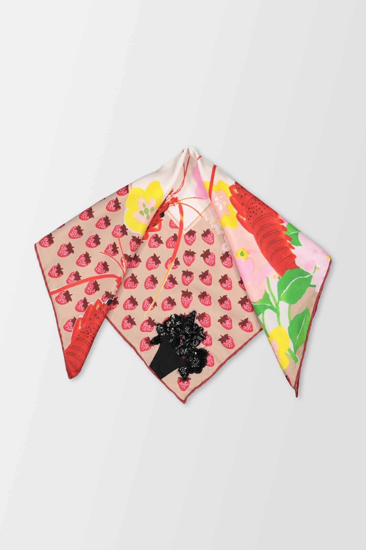 Mantero Multicolor Bouillabaisse Scarf - Luxury Silk Fashion Accessory for Women - Perfect for Office, Party & Travel