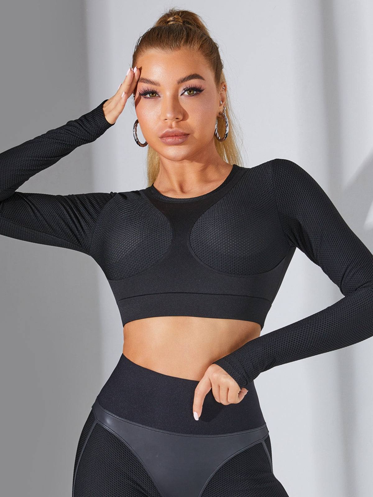ZASUWA High Waist Butt Lifting Leggings with Fly Eye Contrast Color - Perfect for Yoga, Gym Workouts & Running