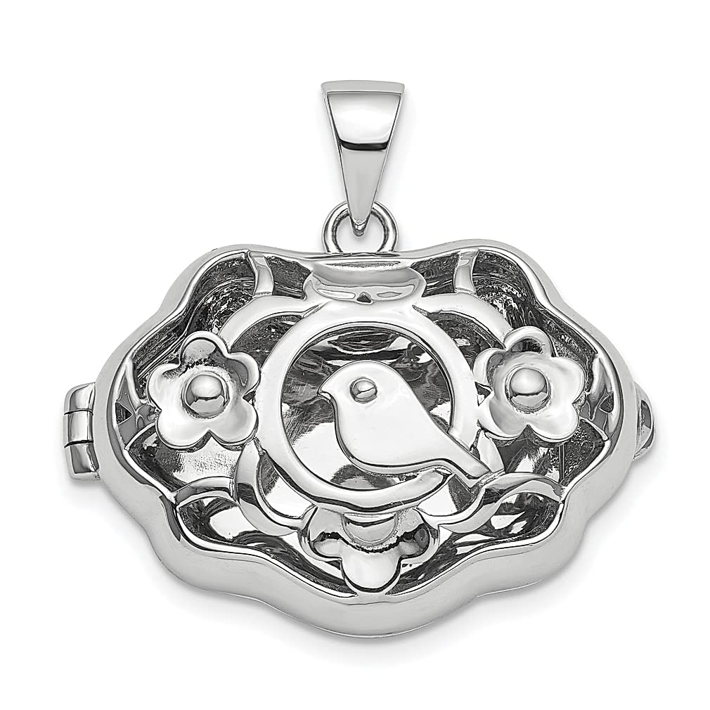 925 Sterling Silver Bird Locket Pendant Necklace for Women - Elegant Charm Jewelry Gift for Her - Perfect for Anniversaries, Birthdays & Special Occasions