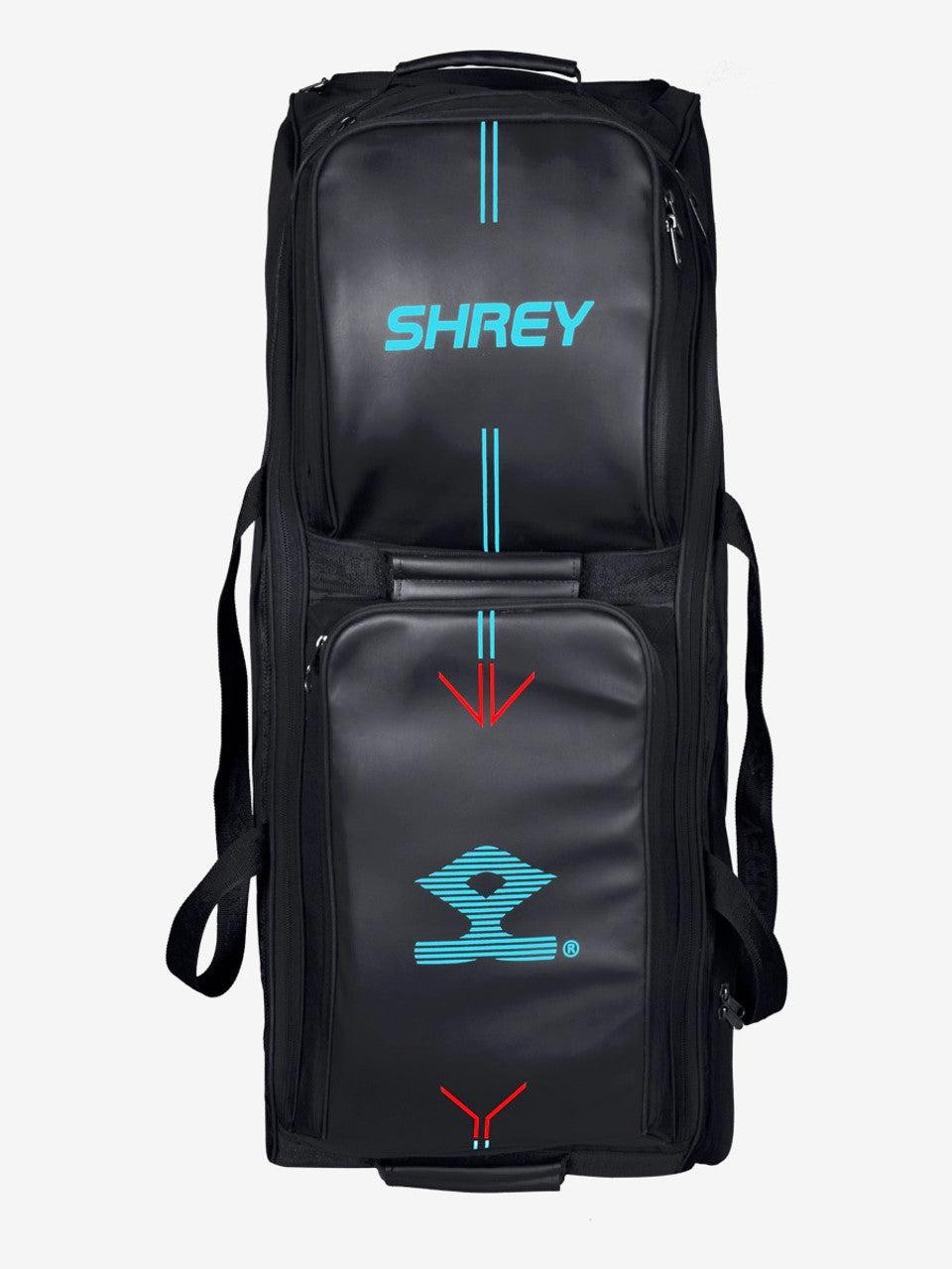 Shrey Meta 120 Wheelie Cricket Bag - Black | Durable Cricket Equipment for Travel & Practice | Perfect for Matches, Training & Sports Gear Storage