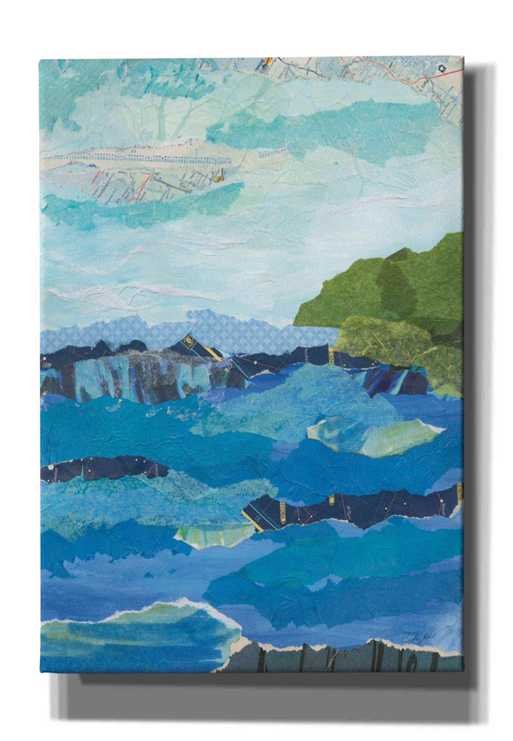 Epic Graffiti 'Abstract Coastal IV' by Courtney Prahl - Modern Canvas Wall Art Print 18x26 Inches - Perfect for Living Room, Bedroom & Office Decor