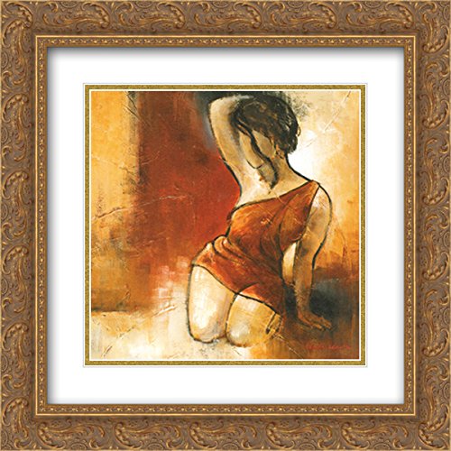 Seated Woman II 16x16 Gold Ornate Framed Art Print by Lanie Loreth - Elegant Wall Decor for Living Room, Bedroom & Office