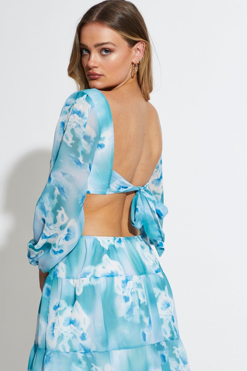 Stylish Abstract Print Mini Dress with Long Sleeves - Perfect for Parties, Dates & Casual Outings