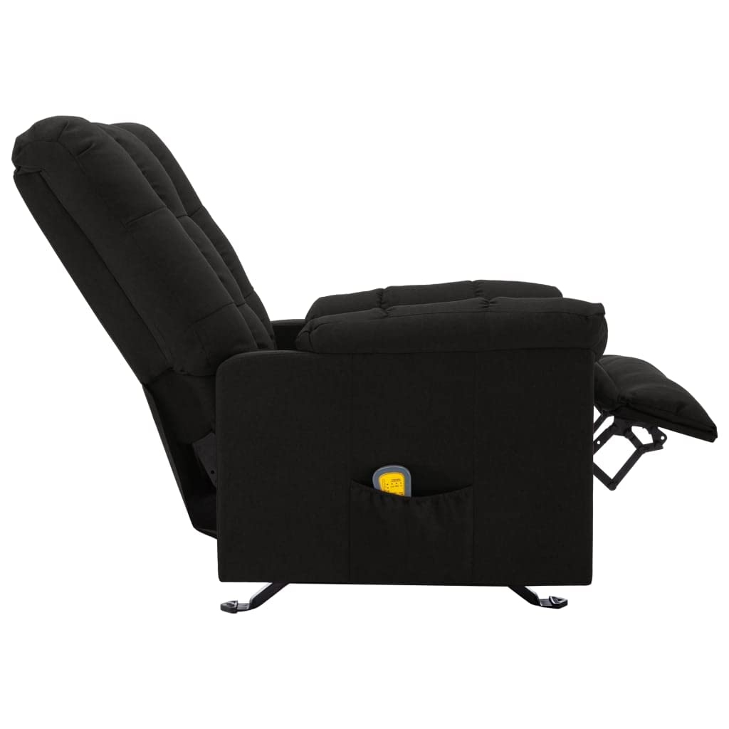CHARMMA Heated Massage Recliner Chair with Vibration & Rocking Function - Ergonomic Lounge Chair for Living Room with Side Pockets, 28.1 x 38 x 39.6 Inches, Black - Perfect for Relaxation, Home Theater & Pain Relief