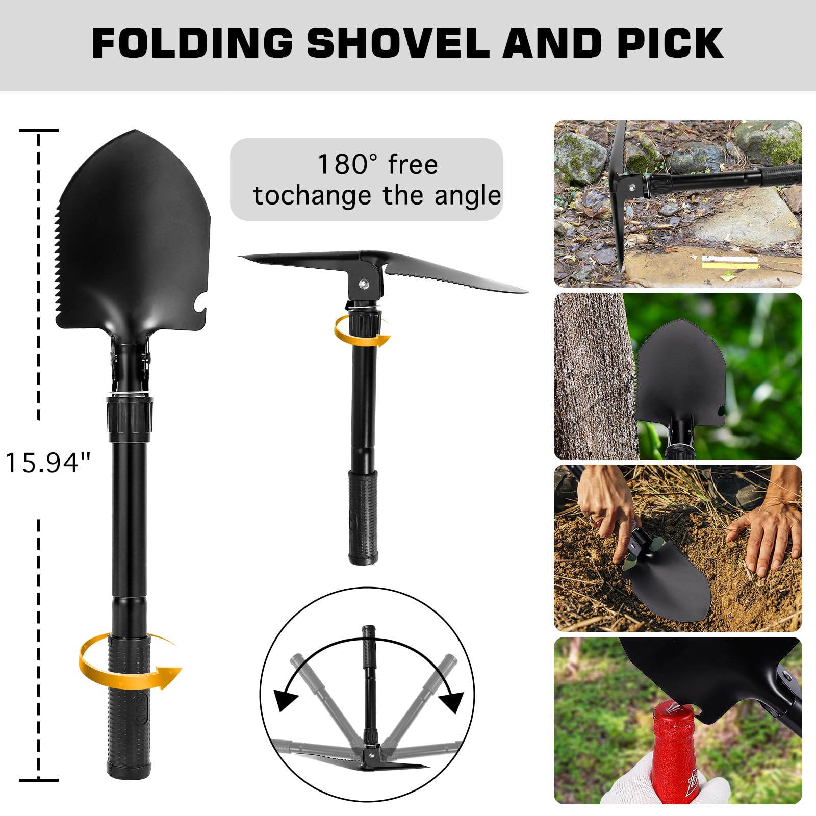 26oz Geologist Rock Pick Hammer Kit - 12