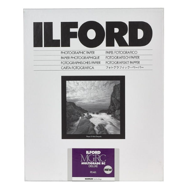 Ilford Multigrade Deluxe Pearl Fiber-Based Photo Paper - 5x7 Inches, 25 Sheets (MGRCDL44M) | Premium Black & White Darkroom Printing for Fine Art Photography