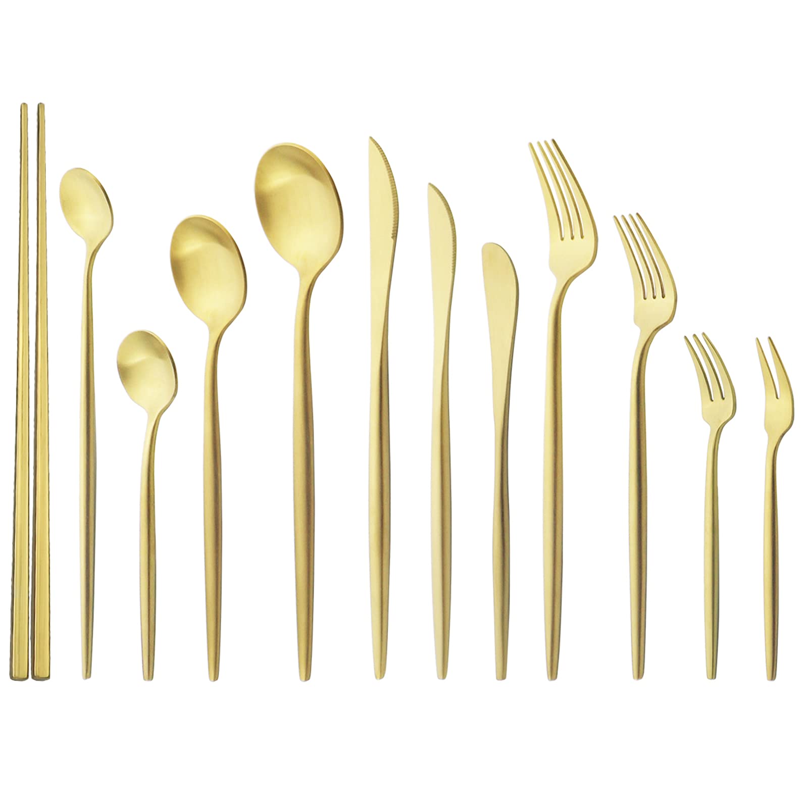 Premium Matte Gold Butter Knives Set of 4 - 6.89 Inch Stainless Steel Spreader Knives with Satin Finish - Dishwasher Safe Flatware for Breakfast, Brunch & Tea Parties