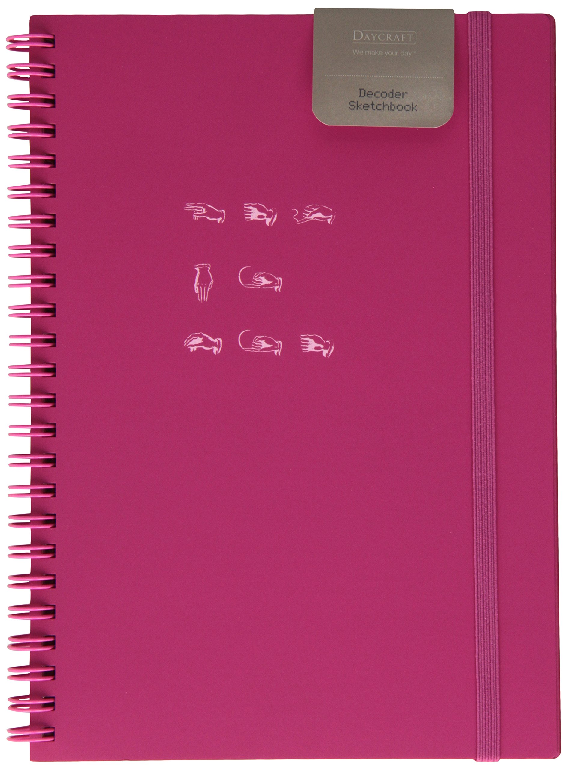 Daycraft Decoder Sketchbook - Premium Pink Hardcover Notebook for Artists & Students | Perfect for Drawing, Journaling & Creative Writing