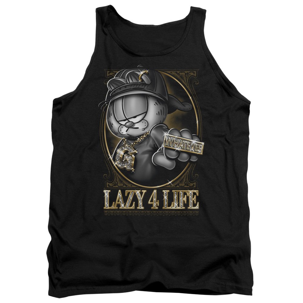 Garfield Lazy 4 Life Unisex Tank Top for Men & Women - Casual Summer Wear, Lounge & Sleep Shirt