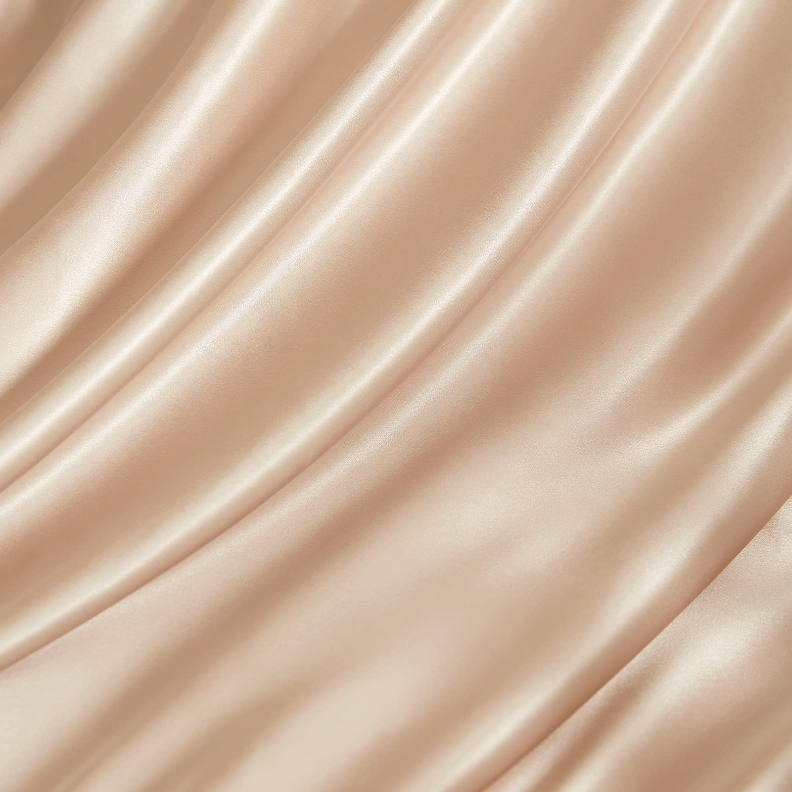 THXSILK 100% Pure Mulberry Silk Duvet Cover - Ultra Soft & Smooth Organic Crib Bedding for Baby (Champagne, 35