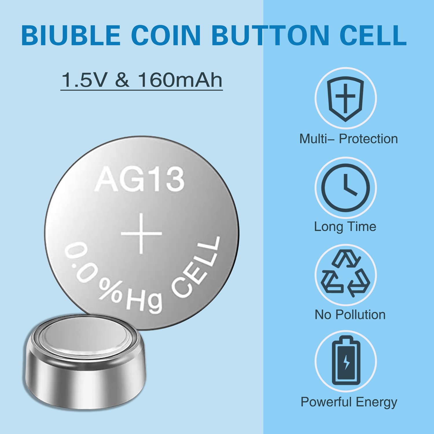 200 Pack AG13 LR44 Button Coin Cell Batteries - 1.5V A76 357 303 1154 SR44 L1154C - Perfect for Watches, Calculators, Toys & Small Electronics