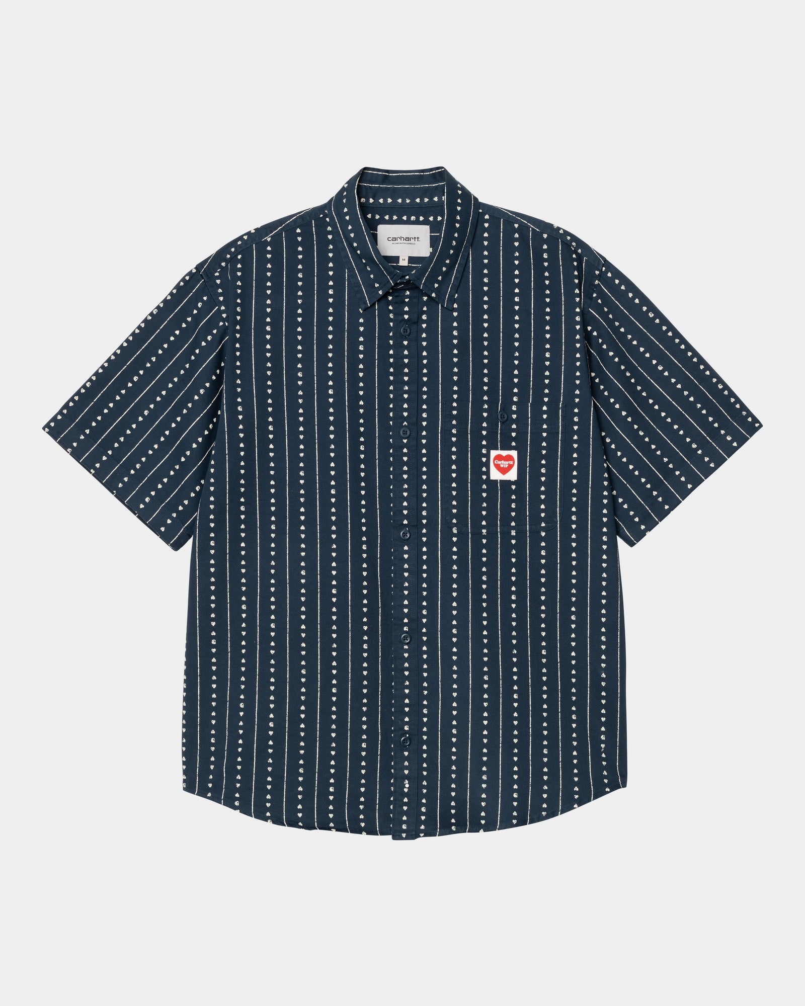 Drew Shirt for Men | Ink & Natural Heart C Pinstripe Design | Casual & Formal Wear for Office, Date Night & Special Occasions