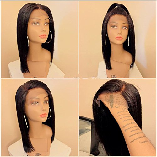 DaJun Hair 12 Inch Cambodian Virgin Remy Human Hair Full Lace Wig - Natural Straight & Natural Color for Women | Perfect for Daily Wear, Cosplay & Special Occasions