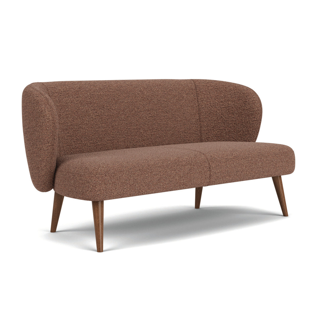 Kathleen Boucle 2 Seater Sofa - Modern Upholstered Loveseat for Living Room, Apartment & Office - Soft Chenille Fabric with Solid Wood Frame - Compact Couches for Small Spaces