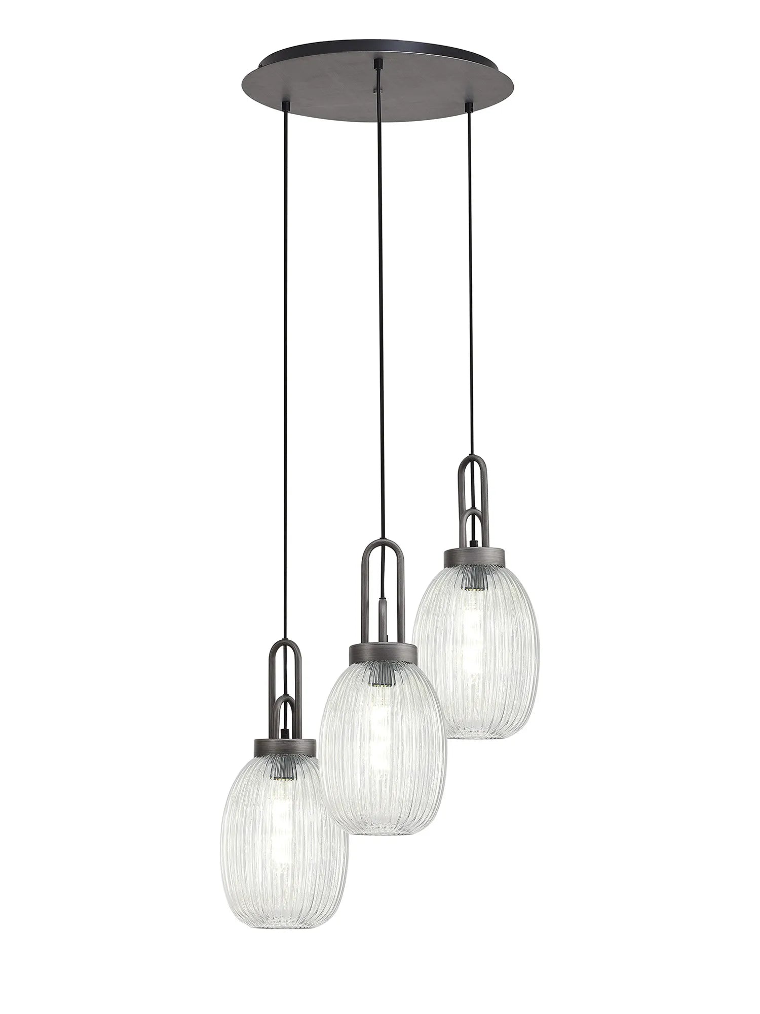 Stylish Cadiz 3-Light Cluster Pendant - Modern Ceiling Lighting Fixture for Dining Room, Kitchen Island & Living Room Decor