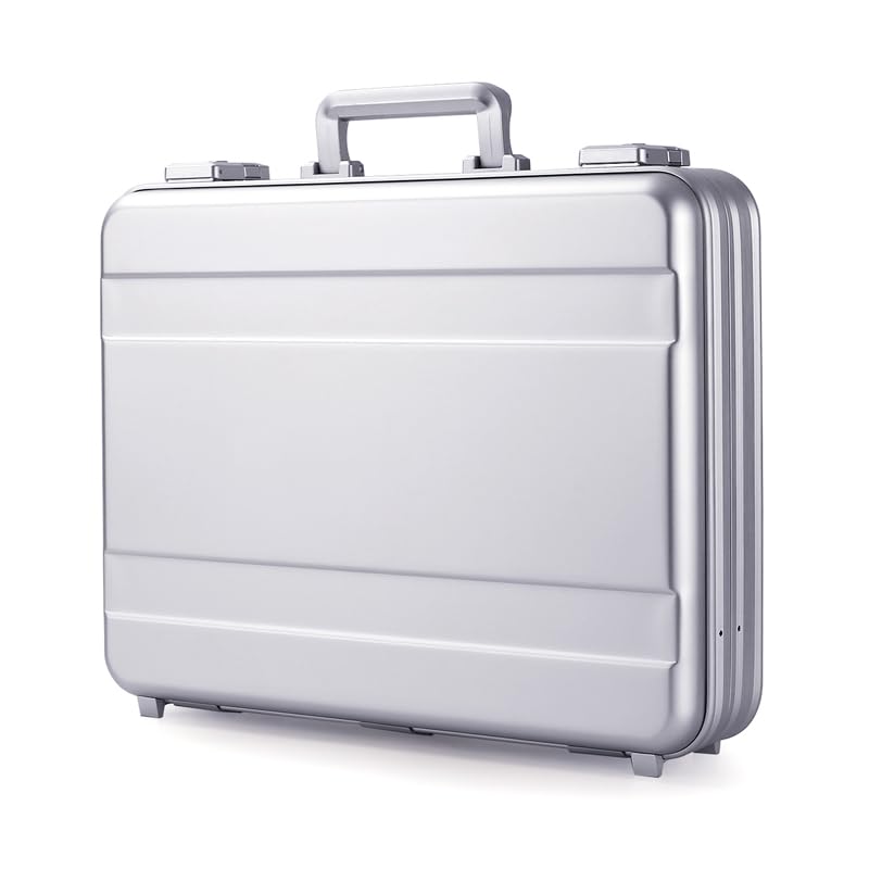 Premium Aluminum Briefcase with TSA Combination Lock - Heavy Duty Metal Tool Case with Customizable Foam Insert for Wine, Jewelry, Watches, Cameras & Equipment - Perfect for Travel, Storage & Professional Use