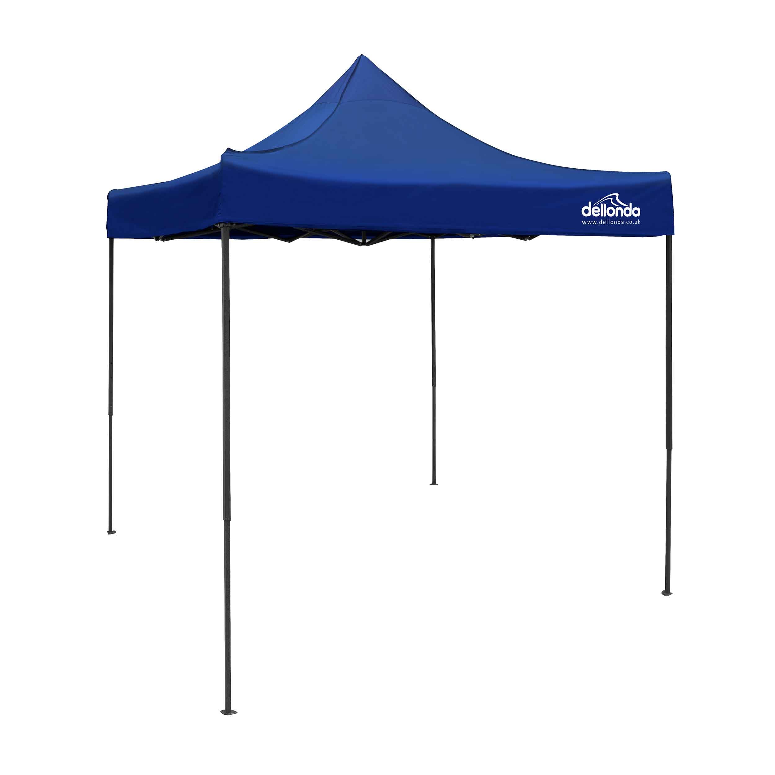 Premium 2x2m Pop Up Gazebo with Water Resistant Canopy - Includes Carry Bag, Stakes & Weight Bags - Portable Outdoor Shelter for Camping, Beach, Picnics & Backyard Parties (Blue, DG127)