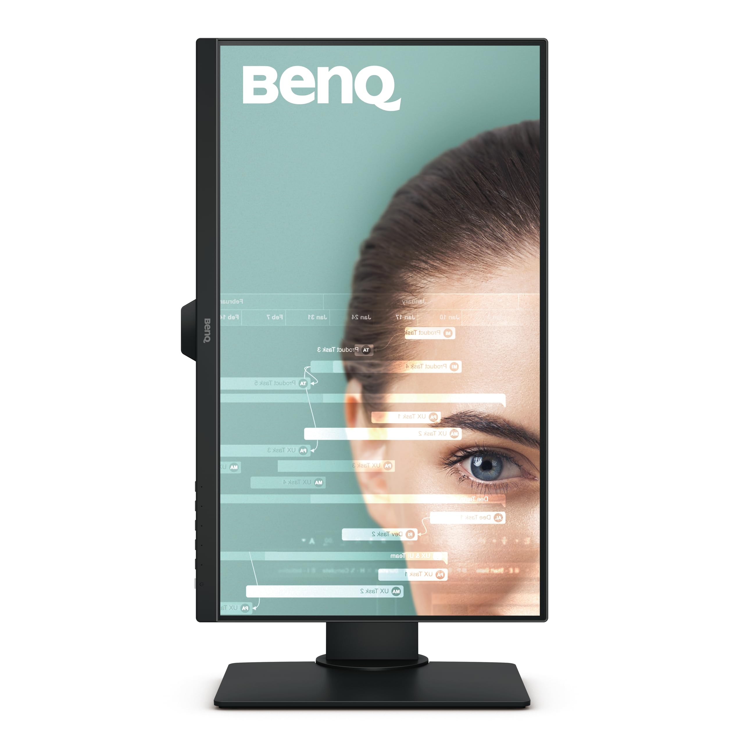 BenQ GW2480T 24 Inch Full HD Monitor with HDMI & VGA Ports, Pivot Function - Black | Ideal for Home Office, Gaming & Graphic Design
