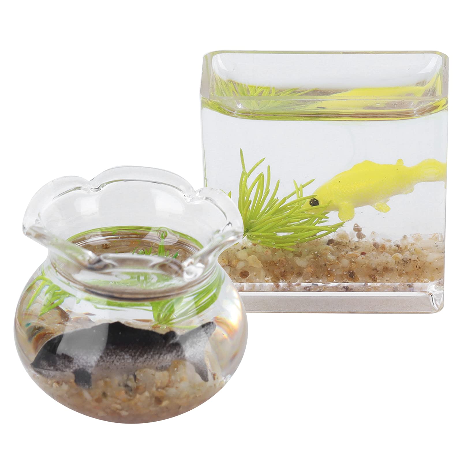 Tnfeeon 1:12 Scale Miniature Fish Bowl - Clear Glass Dollhouse Accessory for Realistic & Minimalist Decor | Perfect for Dollhouse Displays, Fairy Gardens & Miniature Scenes
