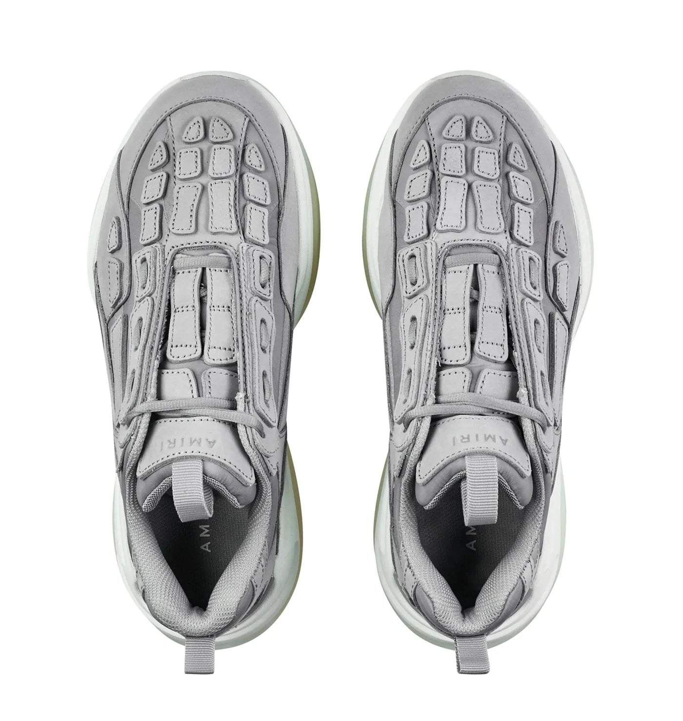 Amiri Grey Bone Runner Sneakers - Men's Luxury High-Top Fashion Shoes for Casual & Streetwear | Perfect for Urban Outfits & Night Out Looks