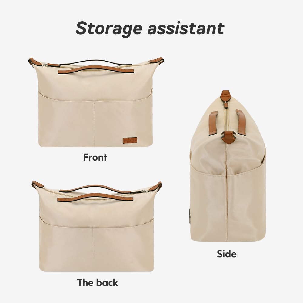 Premium Silk Fabric Handbag Organizer - Tote Bag Storage Insert with Multiple Pockets for Purses, Travel & Daily Use | Elegant & Durable Clutch Organizer for Women
