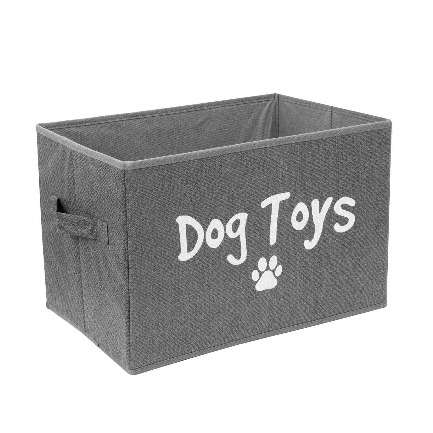 Smart Choice Dog Toy Storage Box in Grey - Durable Pet Toy Organizer for Living Room, Bedroom & Playroom