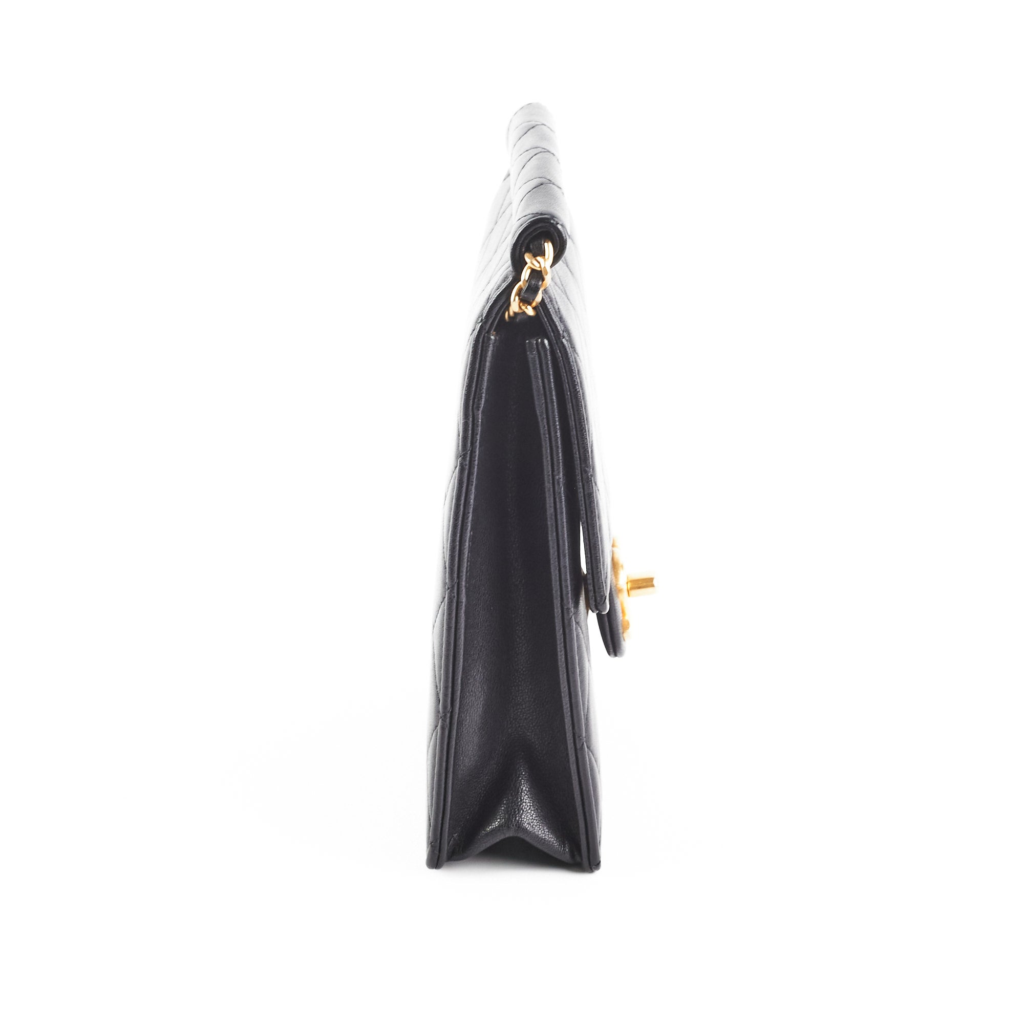 Chanel Quilted Vertical Pearls Clutch Bag in Black - Elegant Evening Clutch for Parties, Weddings & Special Events