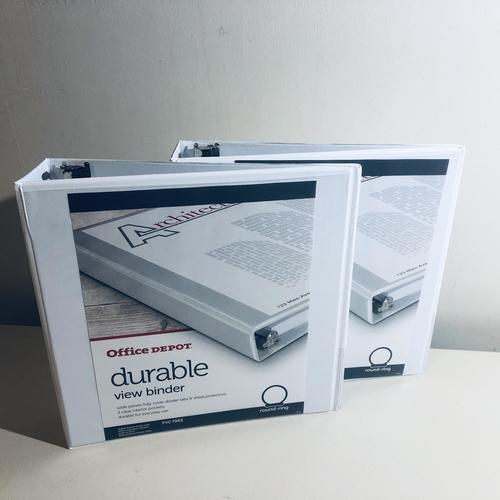 2-Pack Office Depot Durable View 3-Ring Binders with 2