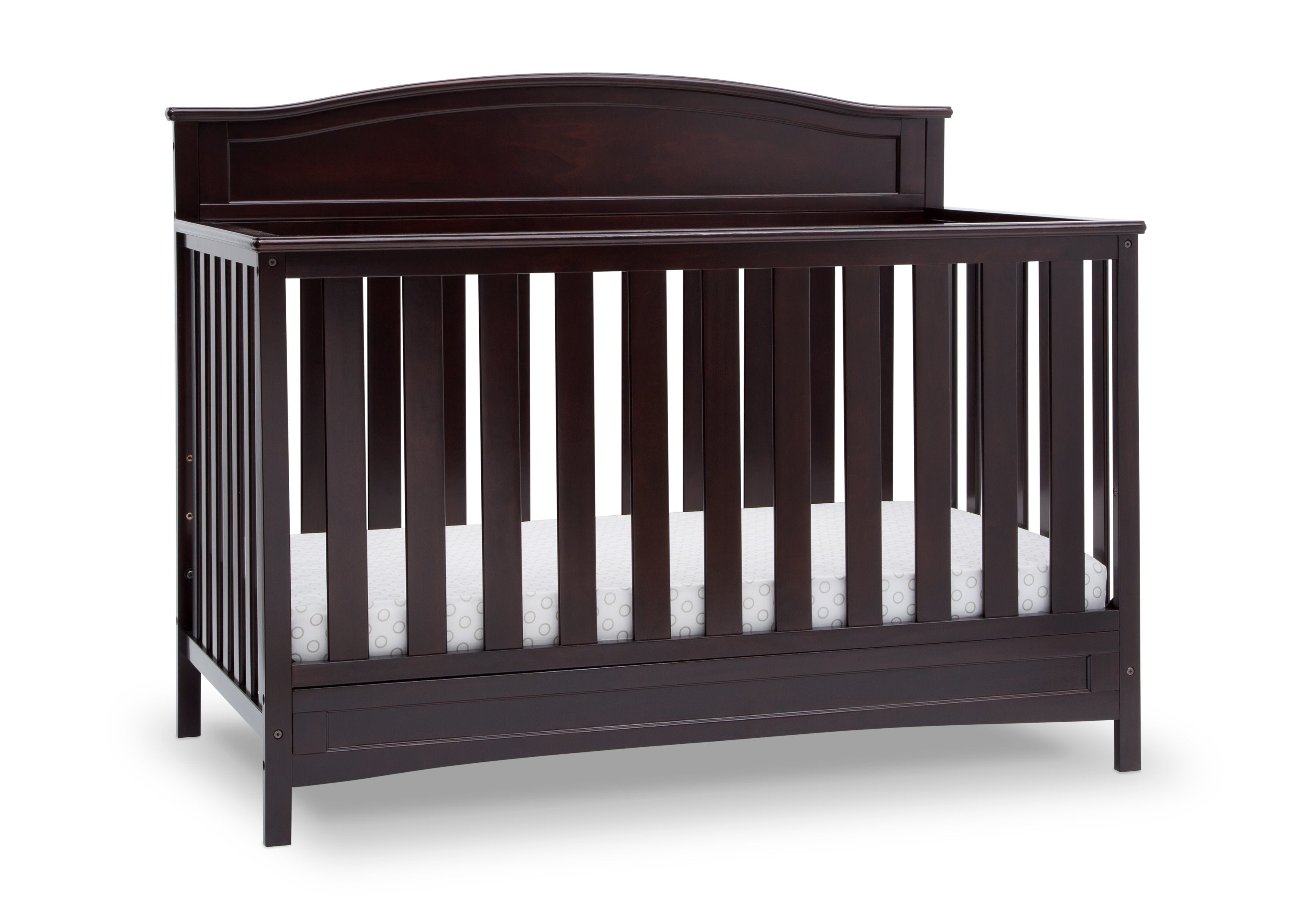 Emery Deluxe 6-in-1 Convertible Baby Crib - Toddler Bed, Daybed & Full-Size Bed - Modern Nursery Furniture for Newborns to Teens - Perfect for Small Spaces & Growing Families