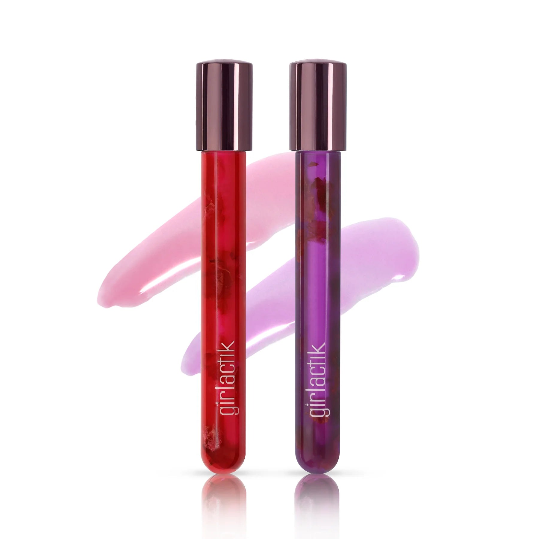 Girlactik Rose Oil Tinted Lip Gloss - Hydrating & Shiny Lip Balm with Natural Rose Extract for Soft, Plump Lips | Perfect for Daily Wear, Date Night & Makeup Looks