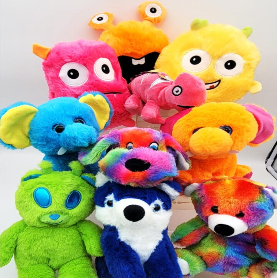 8 Pack Soft Plush Stuffed Animals - Cute and Cuddly Mix of 5 Different Styles - Perfect for Kids' Bedroom Decor, Birthday Gifts, and Nursery Room Essentials