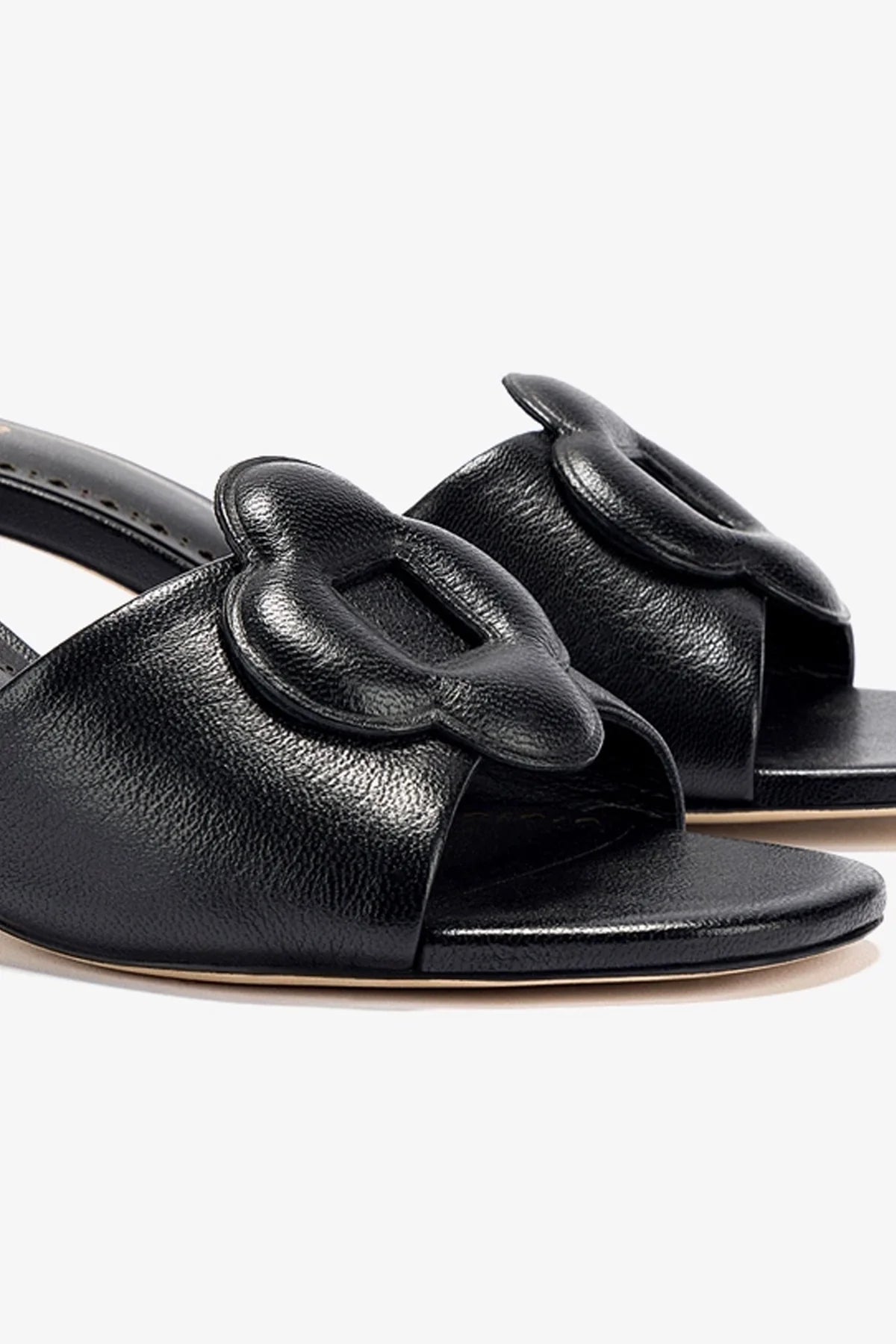 Black Leather Flora Mule - Comfortable Women's Slip-On Shoes for Casual Wear, Office & Outdoor Walking