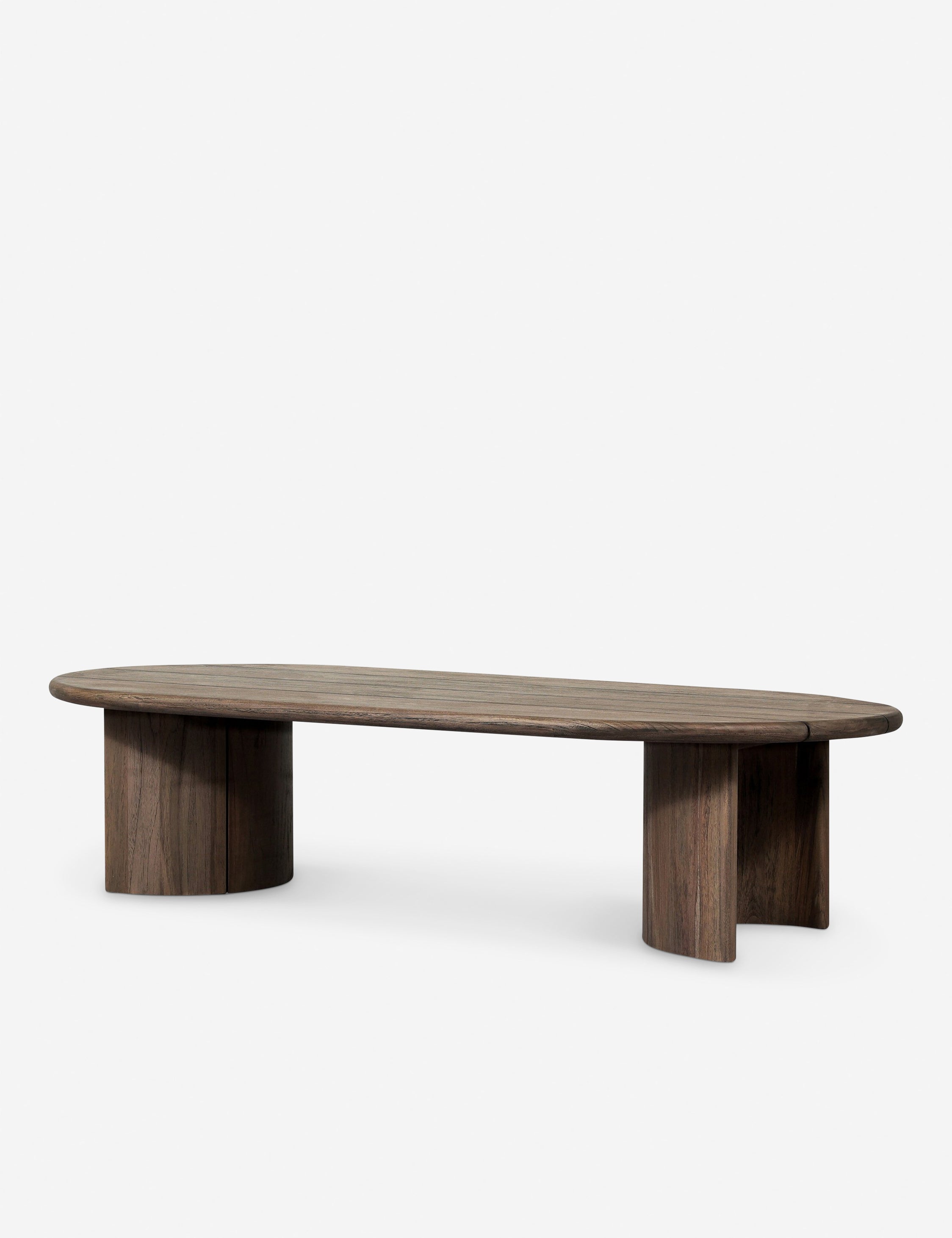 Modern Outdoor Oval Coffee Table - Weather-Resistant Patio Furniture for Garden, Poolside & Backyard Relaxation