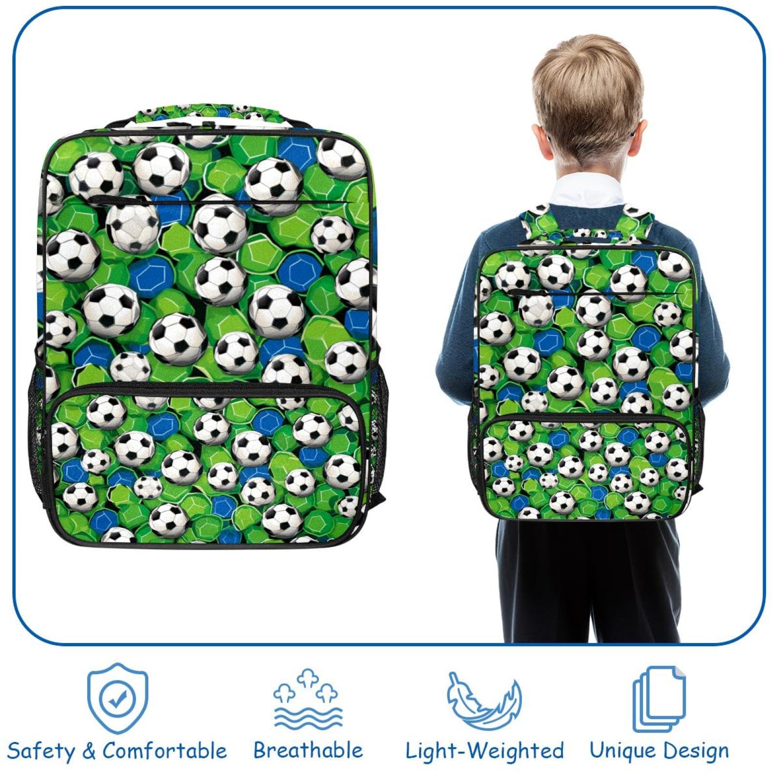 **Men's & Women's Travel Backpack with Floral Soccer Ball Design - Durable & Stylish for Hiking, Gym, Work & School**