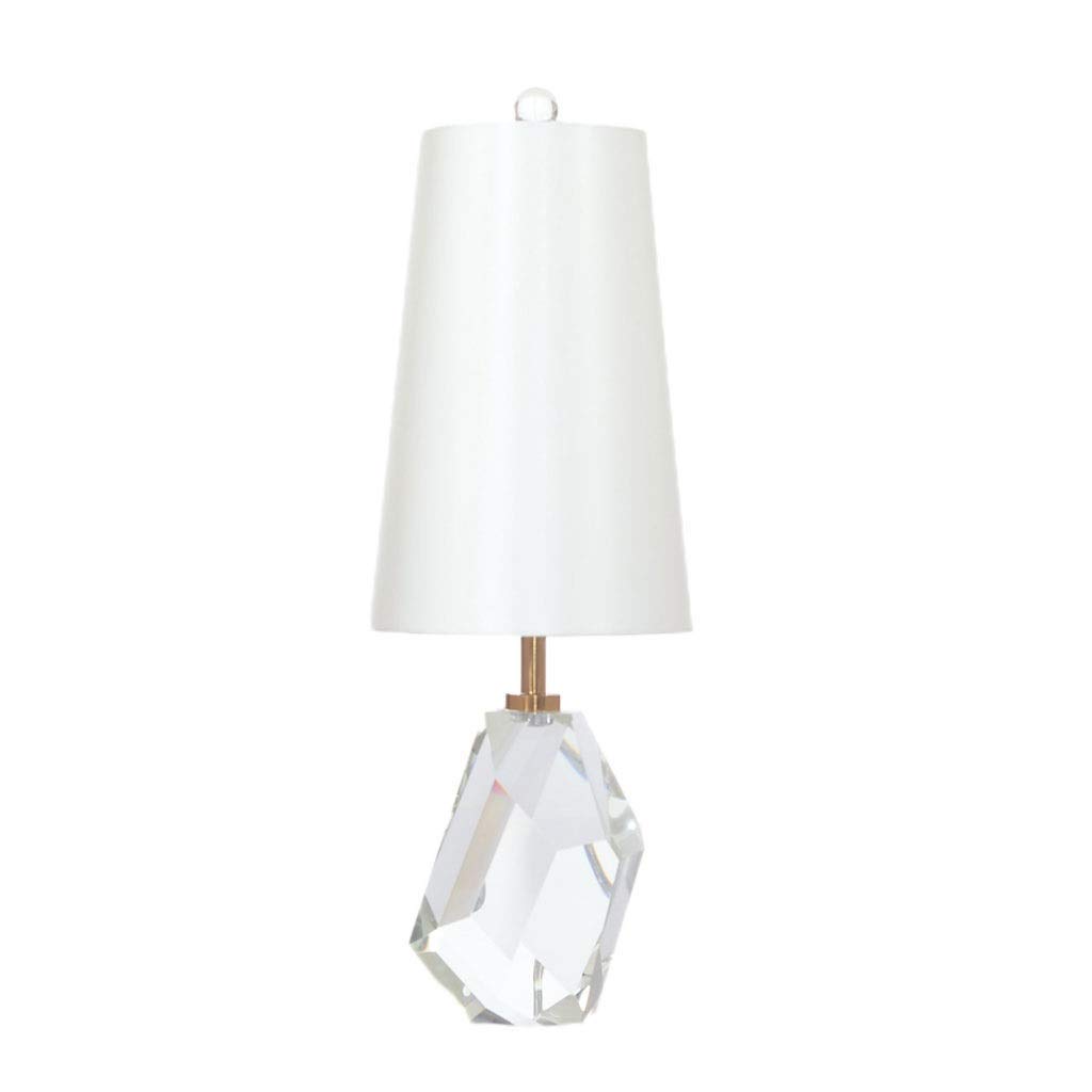 Crystal Table Lamp with Remote Control - Modern Luxury Bedside Nightstand Lamp for Bedroom, Living Room & Office - Transparent Postmodern Design