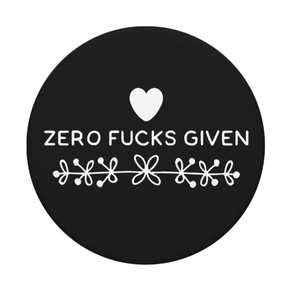 Zero Fucks Given Funny Phone Holder - Motivational Quote Stand for Desk, Car & Office - Perfect Gift for Friends & Coworkers
