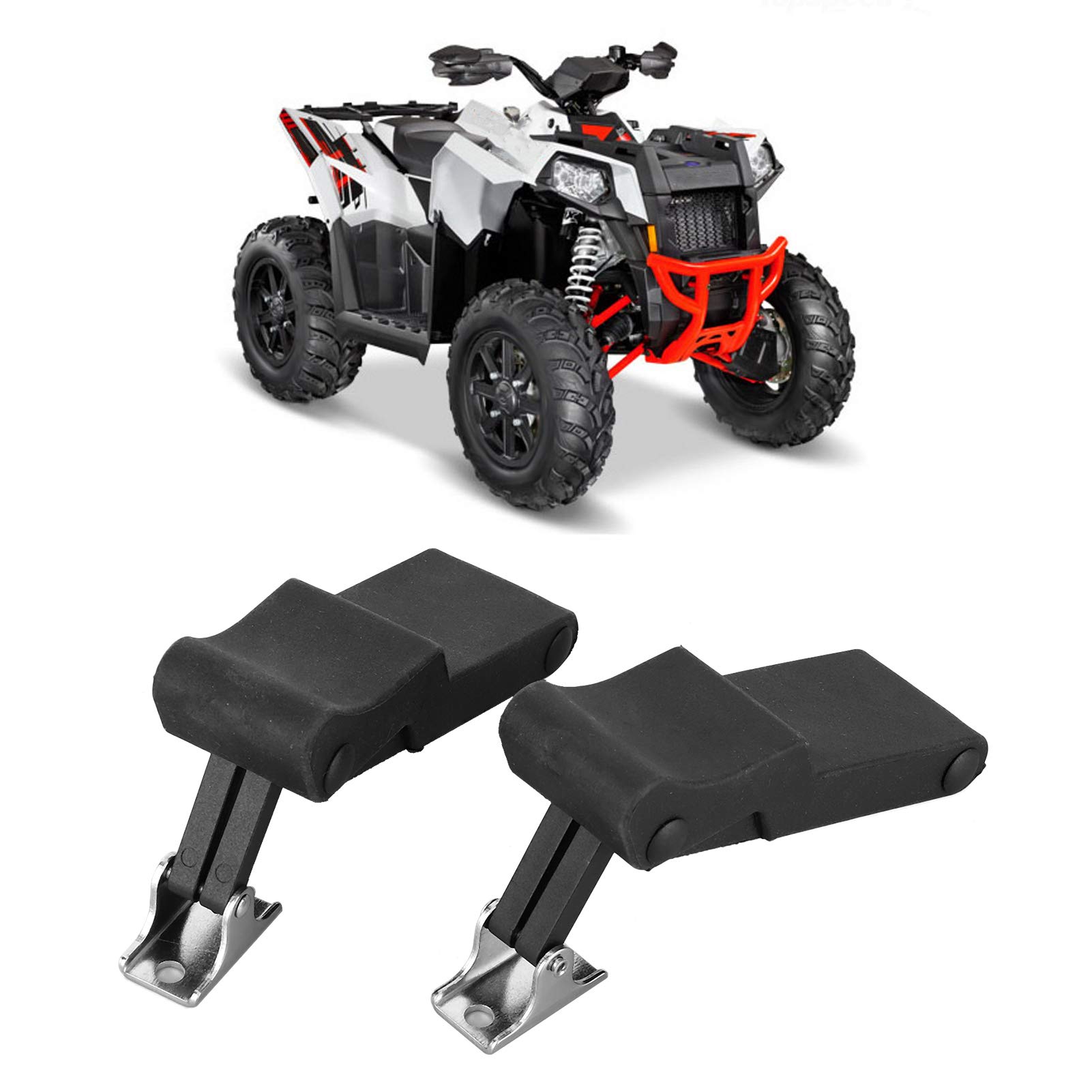 2PCS Front Storage Rack Rubber Compatible with Polaris Sportsman 450 570 850 Touring ETX 7081927 - Durable ATV Accessories for Outdoor Hunting & Off-Road Adventures